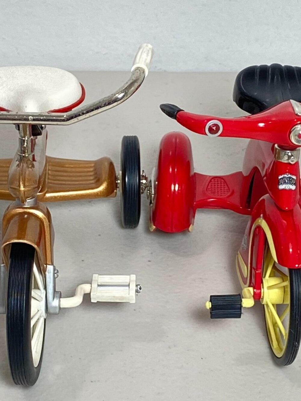 (2)VNTG Hallmark Diecast KiddieCarClassics:1935 SkyKingVelocipide 1960 BlazO-Jet